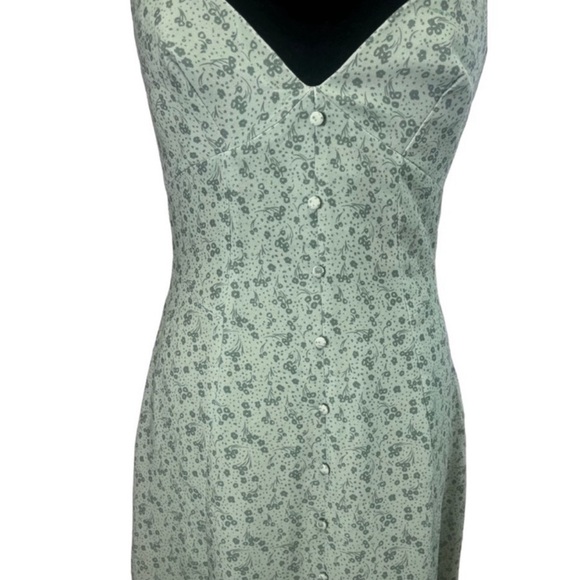 NWOT HOUSE OF CB 'Cornelia' Green Tonal Floral Midi Dress -Size M *37* - Picture 6 of 13